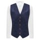 Navy Blue Suede Waistcoat
