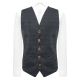 Heritage Check Navy Blue Waistcoat