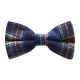 Traditional Navy Blue Tartan Bow Tie
