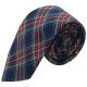 Traditional Navy Blue Tartan Tie
