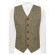 Sage Green Herringbone with Pinstripe Waistcoat
