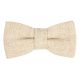 Oatmeal Woven Wool Bow Tie