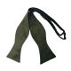 Dark Olive Green Suede Self-Tie Bow Tie