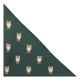 Dark Green Owl Embroidered Pocket Square