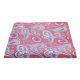Red with Blue Paisley Pocket Square