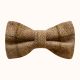 Peanut Brown Herringbone Check Bow Tie