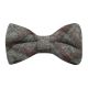 Heritage Pebble Grey Check Bow Tie