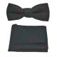 Arabic Dark Teal Pattern Bow Tie & Pocket Square Set