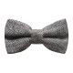 Luxury Herringbone Pewter Grey Bow Tie