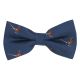 Navy Blue Herringbone Pheasant Bow Tie