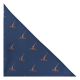 Navy Blue Herringbone Pheasant Pocket Square