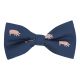 Navy Blue Pig Embroidered Bow Tie