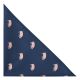 Navy Blue Pig Embroidered Pocket Square