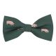 Dark Green Pig Embroidered Bow Tie