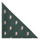 Dark Green Pig Embroidered Pocket Square