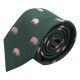 Dark Green Pig Embroidered Tie