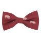 Burgundy Red Pig Embroidered Bow Tie