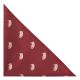 Burgundy Red Pig Embroidered Pocket Square
