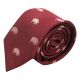 Burgundy Red Pig Embroidered Tie