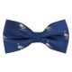 Navy Blue Pigeon Herringbone Bow Tie