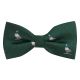 Dark Green Pigeon Herringbone Bow Tie