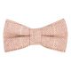 Pink Herringbone Windowpane Check Tweed Bow Tie