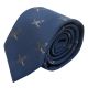 Navy Blue Hurricane Fighter Plane Embroidered Tie