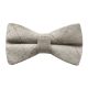 Platinum Grey Herringbone Bow Tie