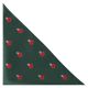 Dark Green Poppy Herringbone Pocket Square
