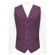 Deep Purple Textured Velvet Waistcoat