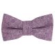 Purple Herringbone Wool Bow Tie