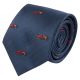 Navy Blue Formula 1 Car Herringbone Tie