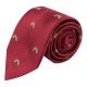 Burgundy Red Rainbow Herringbone Tie