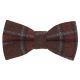 Rust Brown & Red Check Bow Tie