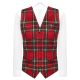 Traditional Red Tartan Check Waistcoat