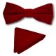 Red Velvet Bow Tie & Pocket Square Set