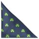 Navy Blue Shamrock Herringbone Pocket Square