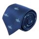 Navy Blue Shark Herringbone Tie