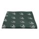 Dark Green Skull Embroidered Pocket Square