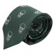 Dark Green Skull Embroidered Tie