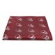 Burgundy Red Skull Embroidered Pocket Square