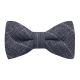 Stone Blue Birdseye Check Bow Tie