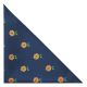 Navy Blue Sunflower Embroidered Pocket Square