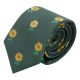 Dark Green Sunflower Embroidered Tie