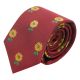 Burgundy Red Sunflower Embroidered Tie
