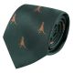Dark Green Tyrannosaurus Rex / T-Rex Herringbone Tie