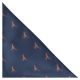 Navy Blue Tyrannosaurus Rex / T-Rex Herringbone Pocket Square
