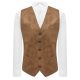 Golden Brown Suede Waistcoat