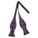 Navy Blue Tartan Check Self-Tie Bow Tie
