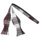 White & Red Tartan Check Self-Tie Bow Tie